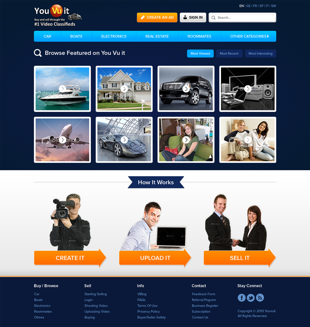 Web Design by Extantstudio for You Vu It.com Pty Ltd | Design #2189895