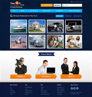 Web Design by Extantstudio for You Vu It.com Pty Ltd | Design #2189895