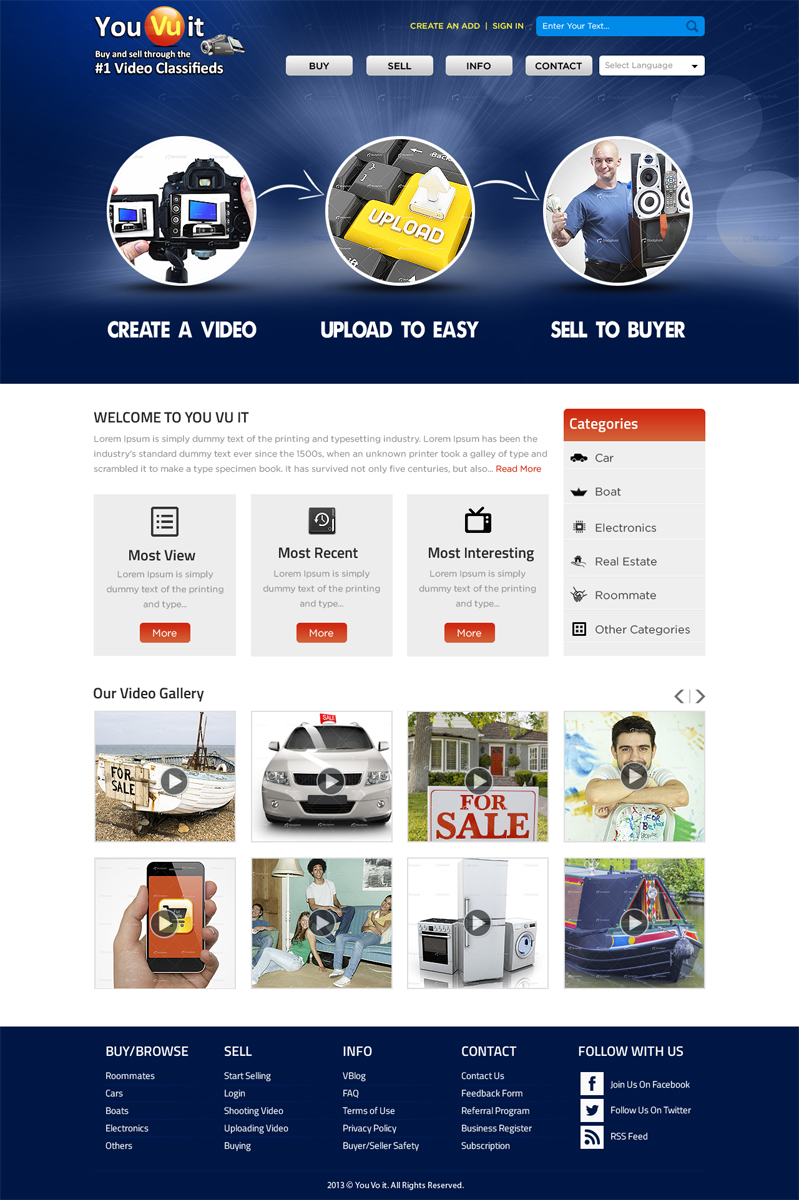 Web Design by Mayank Patel for You Vu It.com Pty Ltd | Design #2114660