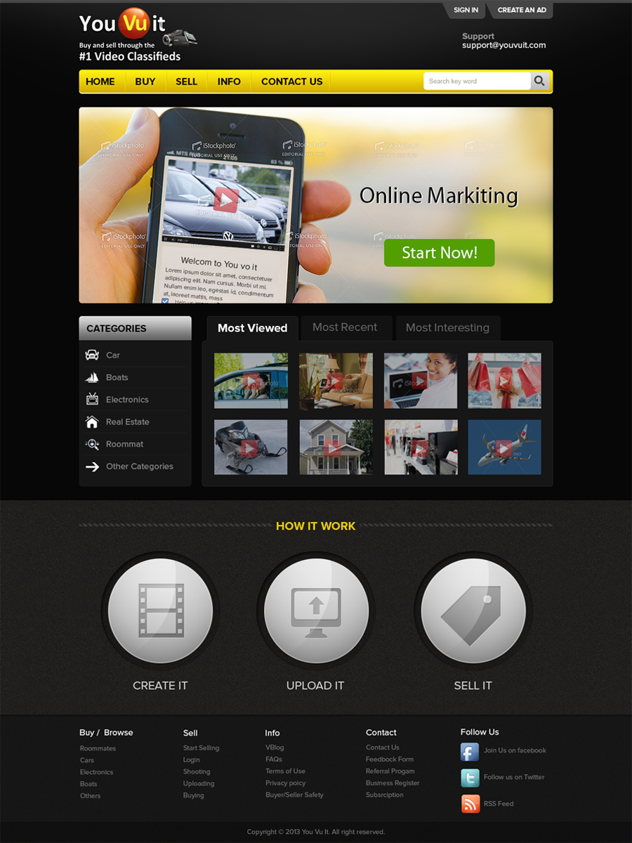 Web Design by Mayank Patel for You Vu It.com Pty Ltd | Design #2120170