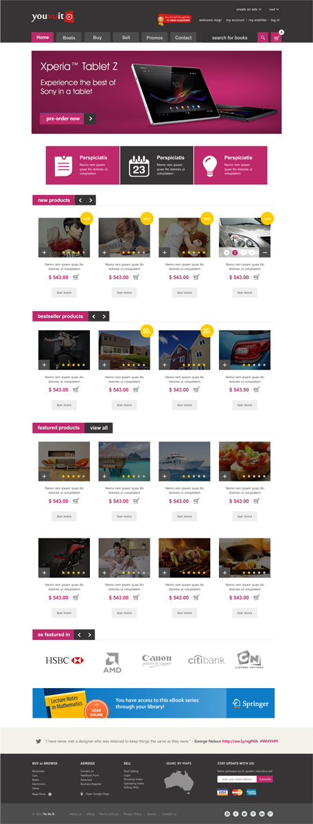Web Design by Silverfox Studio for You Vu It.com Pty Ltd | Design #2129237