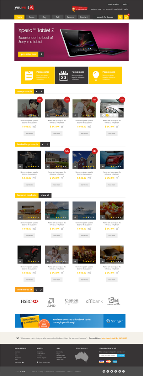 Web Design by Silverfox Studio for You Vu It.com Pty Ltd | Design #2129263
