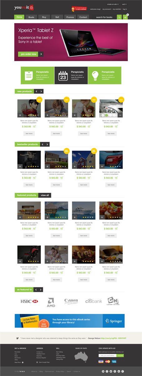 Web Design par Silverfox Studio pour You Vu It.com Pty Ltd | Design #2129268