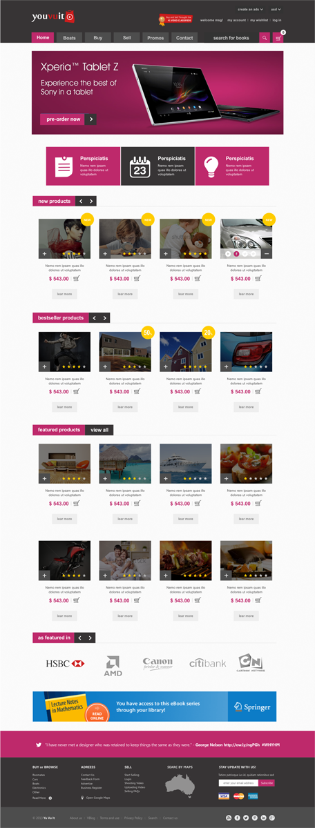 Web Design par Silverfox Studio pour You Vu It.com Pty Ltd | Design #2129458