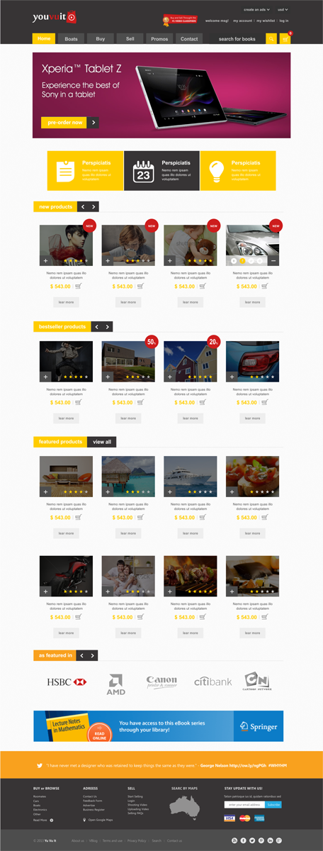 Web Design by Silverfox Studio for You Vu It.com Pty Ltd | Design #2129459