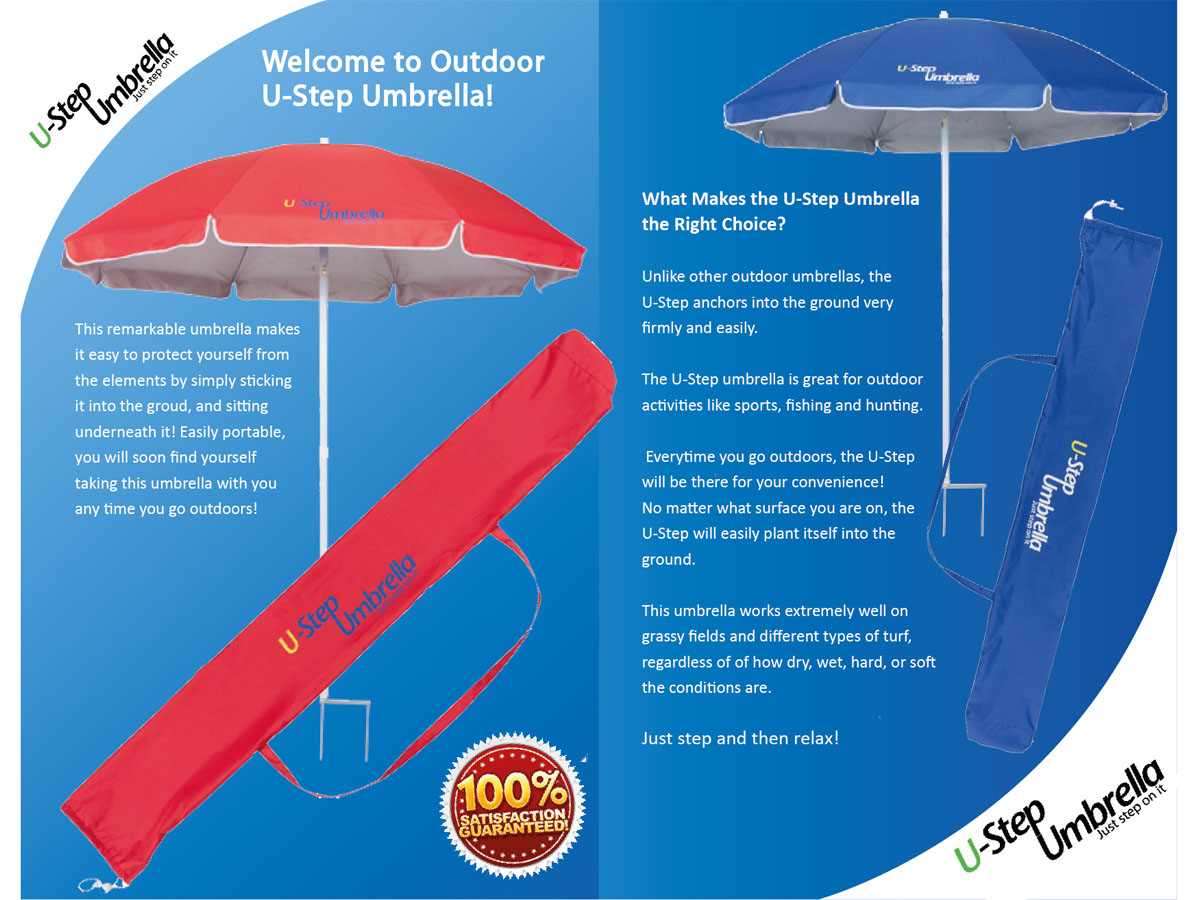 Brochure Design by ALSS444 for Ustepumbrellas Inc | Design #1941221