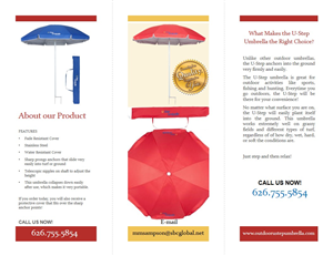 Brochure Design by Cayam Camay for Ustepumbrellas Inc | Design: #2022272