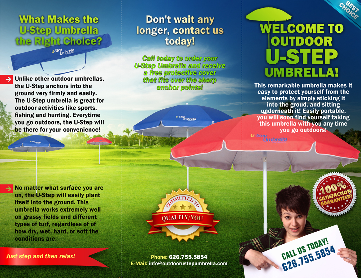 Brochure Design by chawije for Ustepumbrellas Inc | Design #1935995