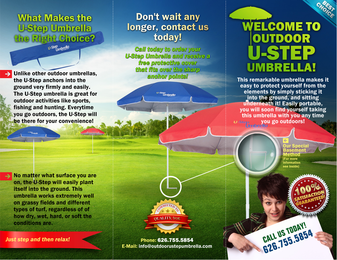 Brochure Design by chawije for Ustepumbrellas Inc | Design #1941608