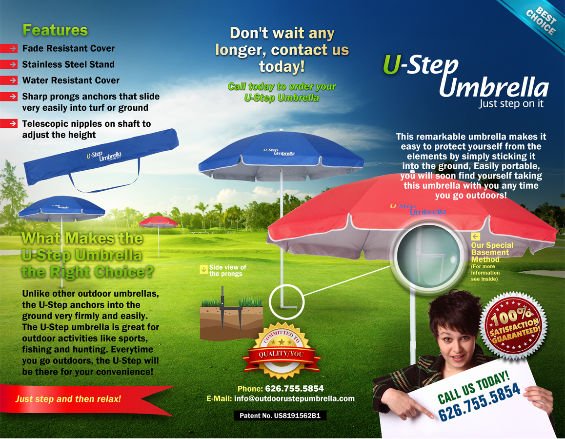 Brochure Design by chawije for Ustepumbrellas Inc | Design #1958077
