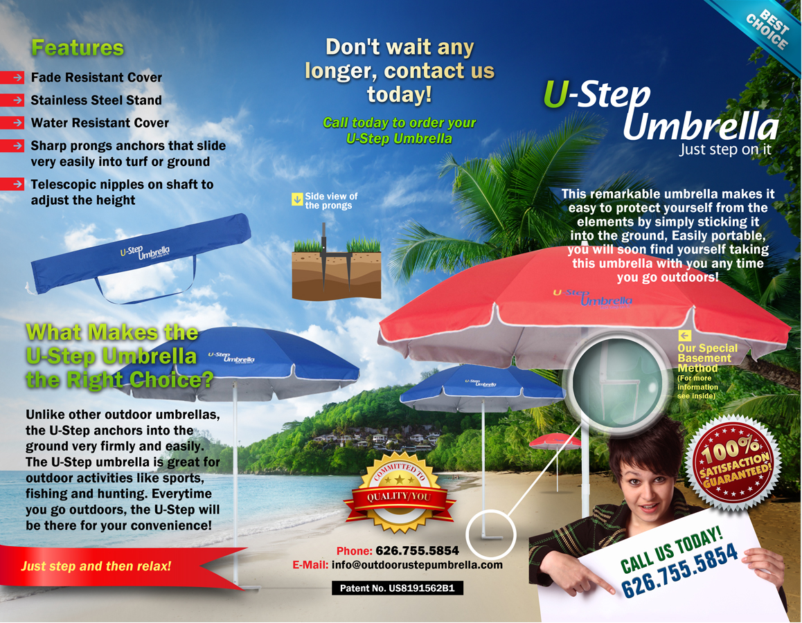 Brochure Design by chawije for Ustepumbrellas Inc | Design #1958080