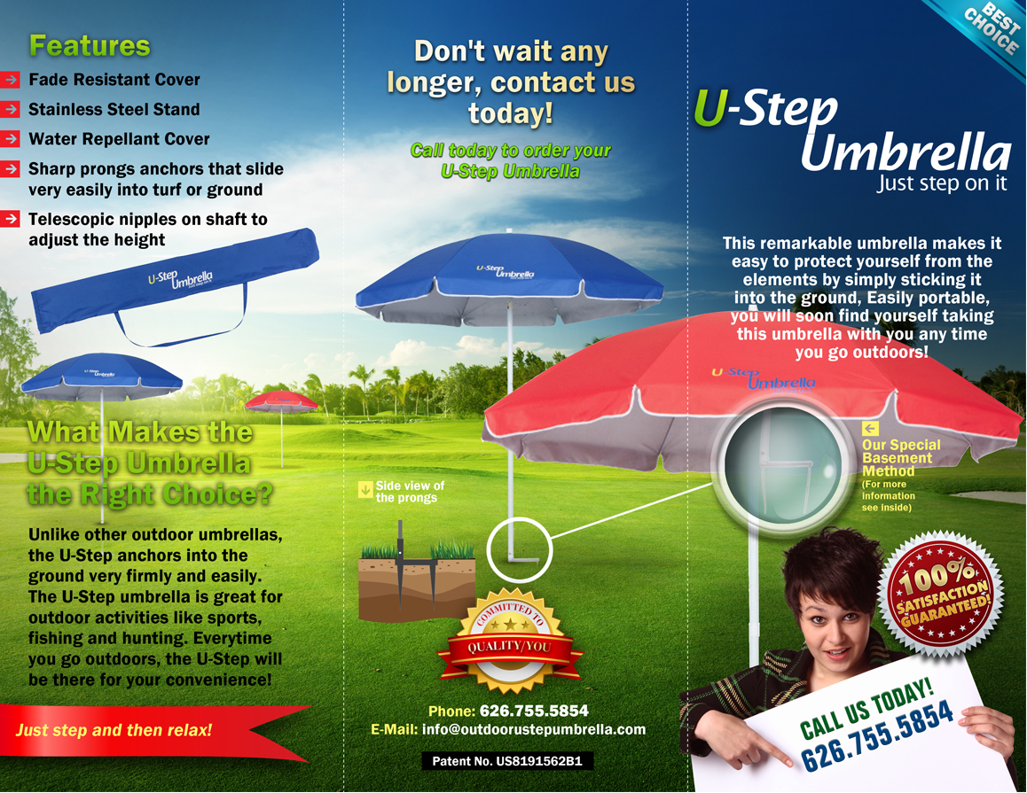 Diseño de Brochure por chawije para Ustepumbrellas Inc | Diseño #1963050
