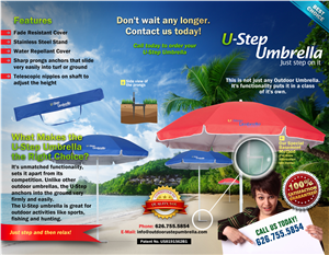 Brochure Design by chawije for Ustepumbrellas Inc | Design #2004258