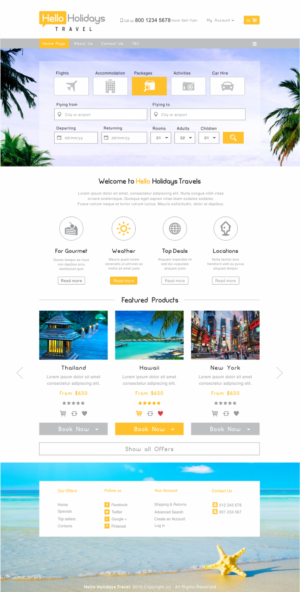 Web Design by dsign for Hello Holidays Travel | Design: #7668340