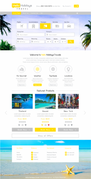 Web Design by dsign for Hello Holidays Travel | Design: #7672196