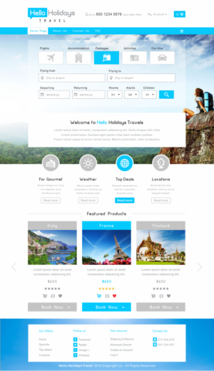 Web Design by dsign for Hello Holidays Travel | Design: #7681482