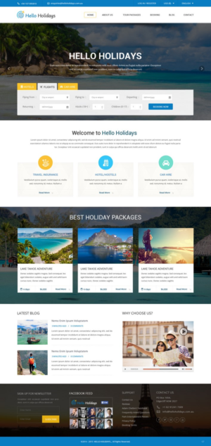 Web Design by pb for Hello Holidays Travel | Design: #7650772