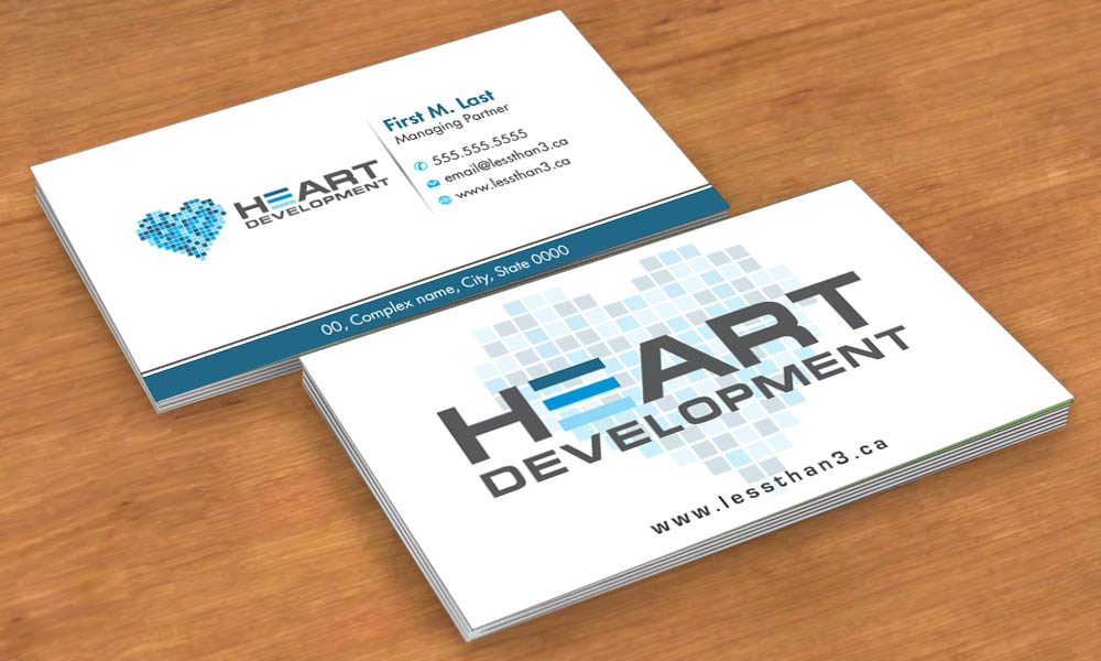 Diseño de Tarjeta de Presentación por Sbss para Heart Development | Diseño #1912400