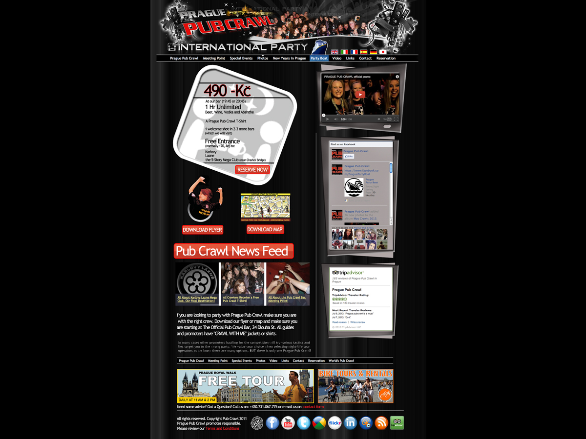 Diseño Web por La Tasha Designs para Prague Pub Crawl sro | Diseño #2062477