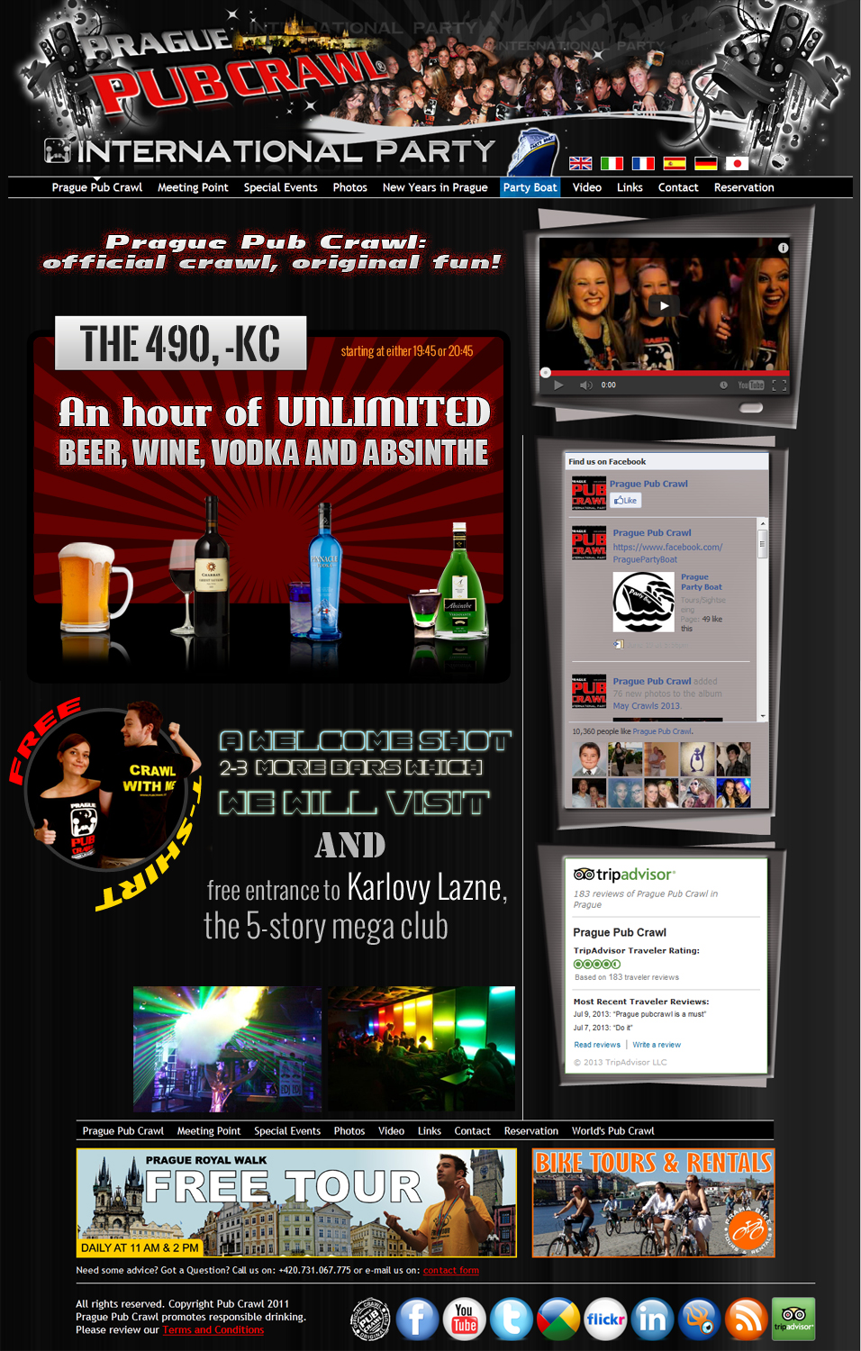 Web Design by jeckx2 for Prague Pub Crawl sro | Design #2054949