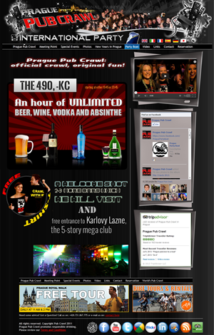 Web Design by jeckx2 for Prague Pub Crawl sro | Design: #2054949