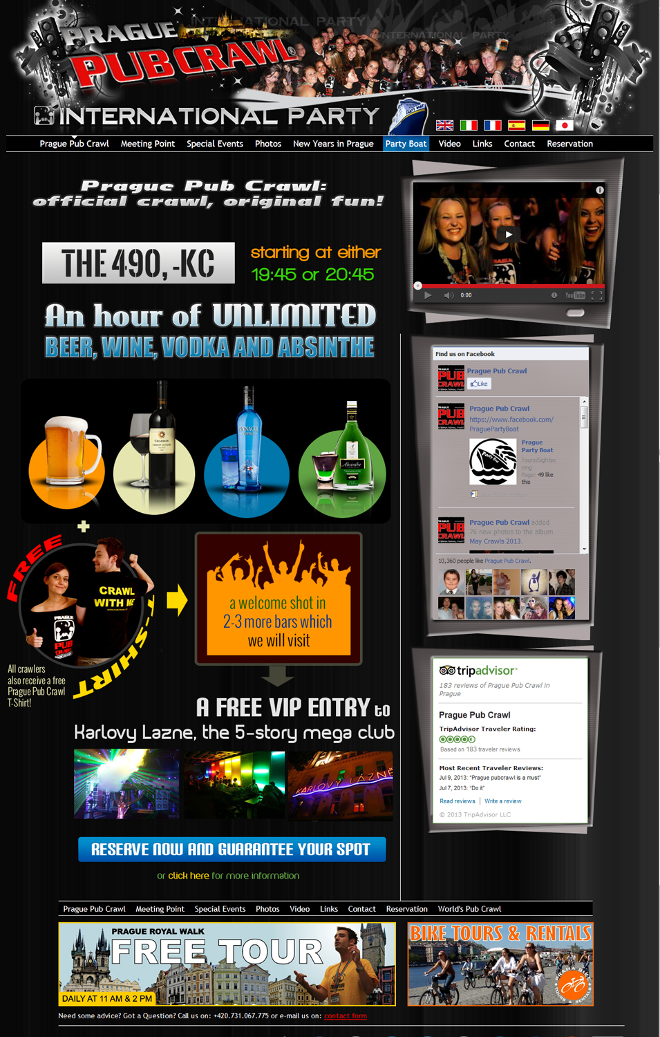 Web Design by jeckx2 for Prague Pub Crawl sro | Design #2135916