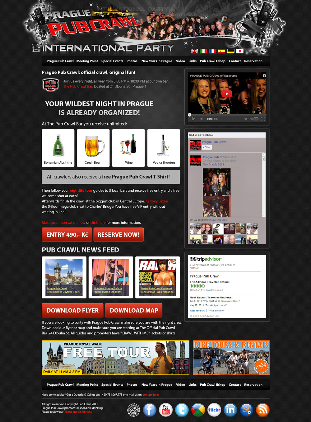 Web Design by Brajpal Freelance Website Designer for Prague Pub Crawl sro | Design #1957273