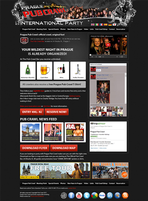 Diseño Web por Brajpal Freelance Website Designer para Prague Pub Crawl sro | Diseño: #1957273