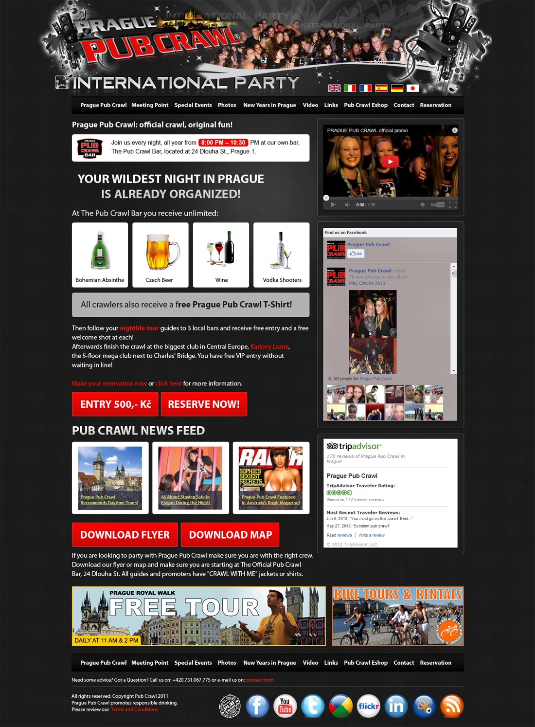 Web Design par Brajpal Freelance Website Designer pour Prague Pub Crawl sro | Design #2357541