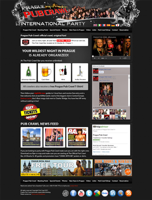 Diseño Web por Brajpal Freelance Website Designer para Prague Pub Crawl sro | Diseño: #2359309