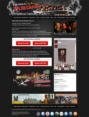 Diseño Web por Brajpal Freelance Website Designer para Prague Pub Crawl sro | Diseño: #2371424