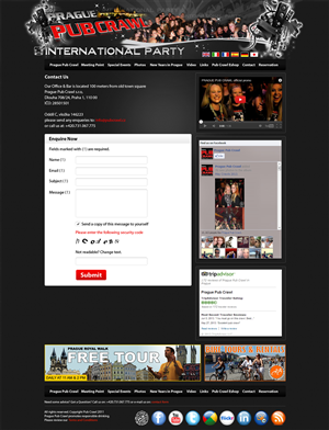 Diseño Web por Brajpal Freelance Website Designer para Prague Pub Crawl sro | Diseño: #2371427
