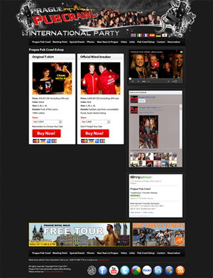 Diseño Web por Brajpal Freelance Website Designer para Prague Pub Crawl sro | Diseño: #2376874
