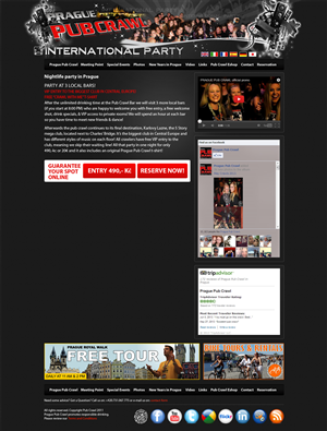 Diseño Web por Brajpal Freelance Website Designer para Prague Pub Crawl sro | Diseño: #2376878