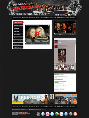 Diseño Web por Brajpal Freelance Website Designer para Prague Pub Crawl sro | Diseño: #2376895