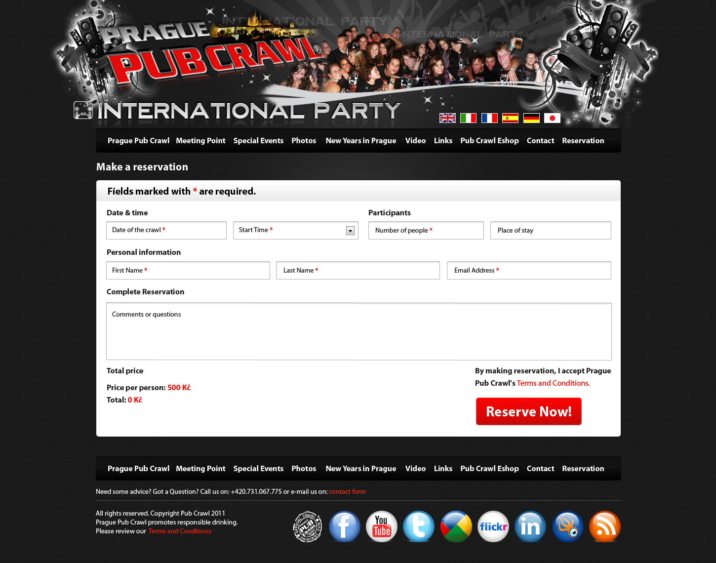 Web Design by Brajpal Freelance Website Designer for Prague Pub Crawl sro | Design #2382001