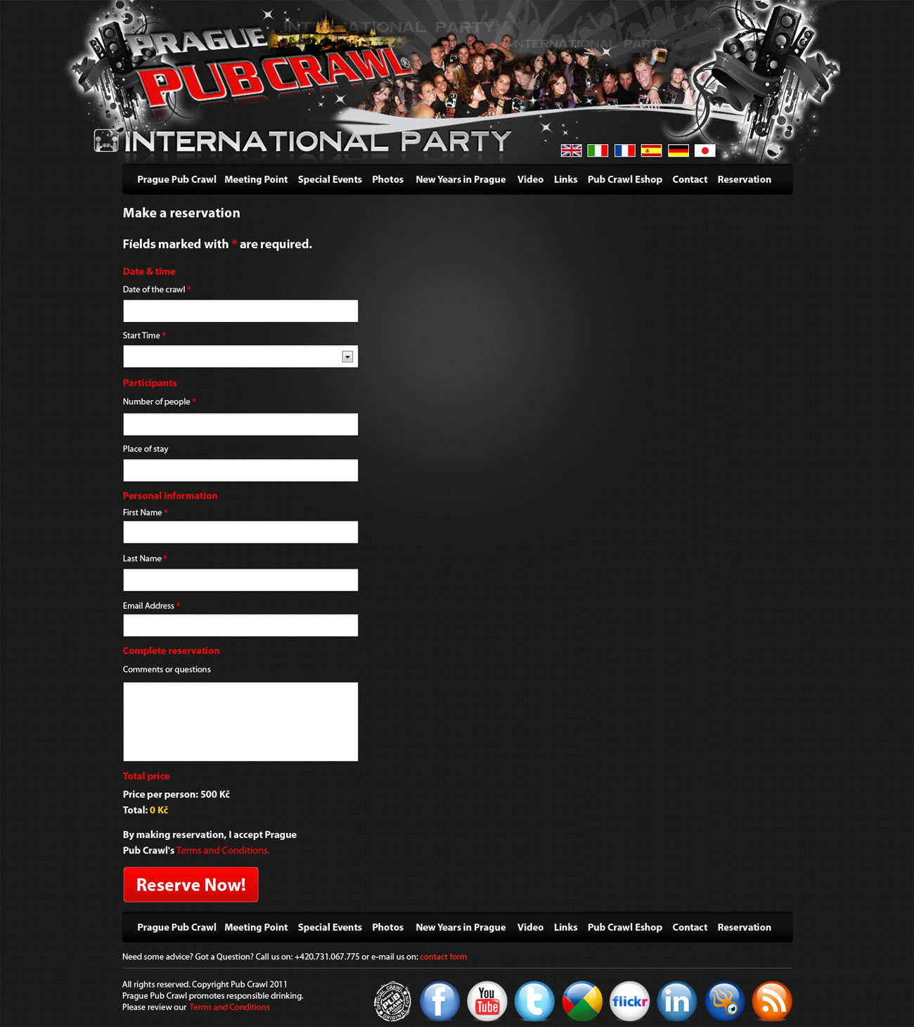 Web-Design von Brajpal Freelance Website Designer für Prague Pub Crawl sro | Design #2403563