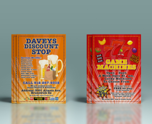 Flyer Design by Hanyewhock for DAVEY'S DISCOUNT STOP | Design #7650697