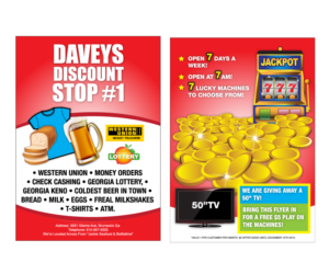 Flyer Design by Boon for DAVEY'S DISCOUNT STOP | Design #7640083