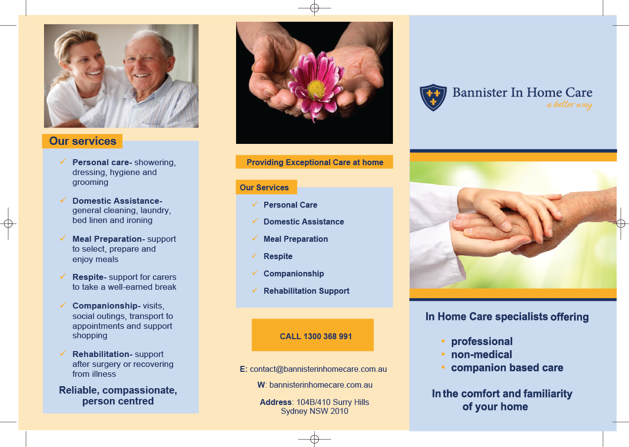 Flyer Design by ccin for Bannister In Home Care | Design #1910088