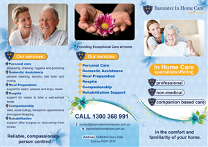 Flyer Design by amagodesign.com for Bannister In Home Care | Design: #1918358