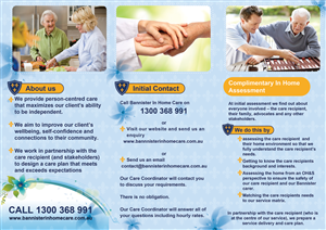 Flyer Design by amagodesign.com for Bannister In Home Care | Design: #1918360