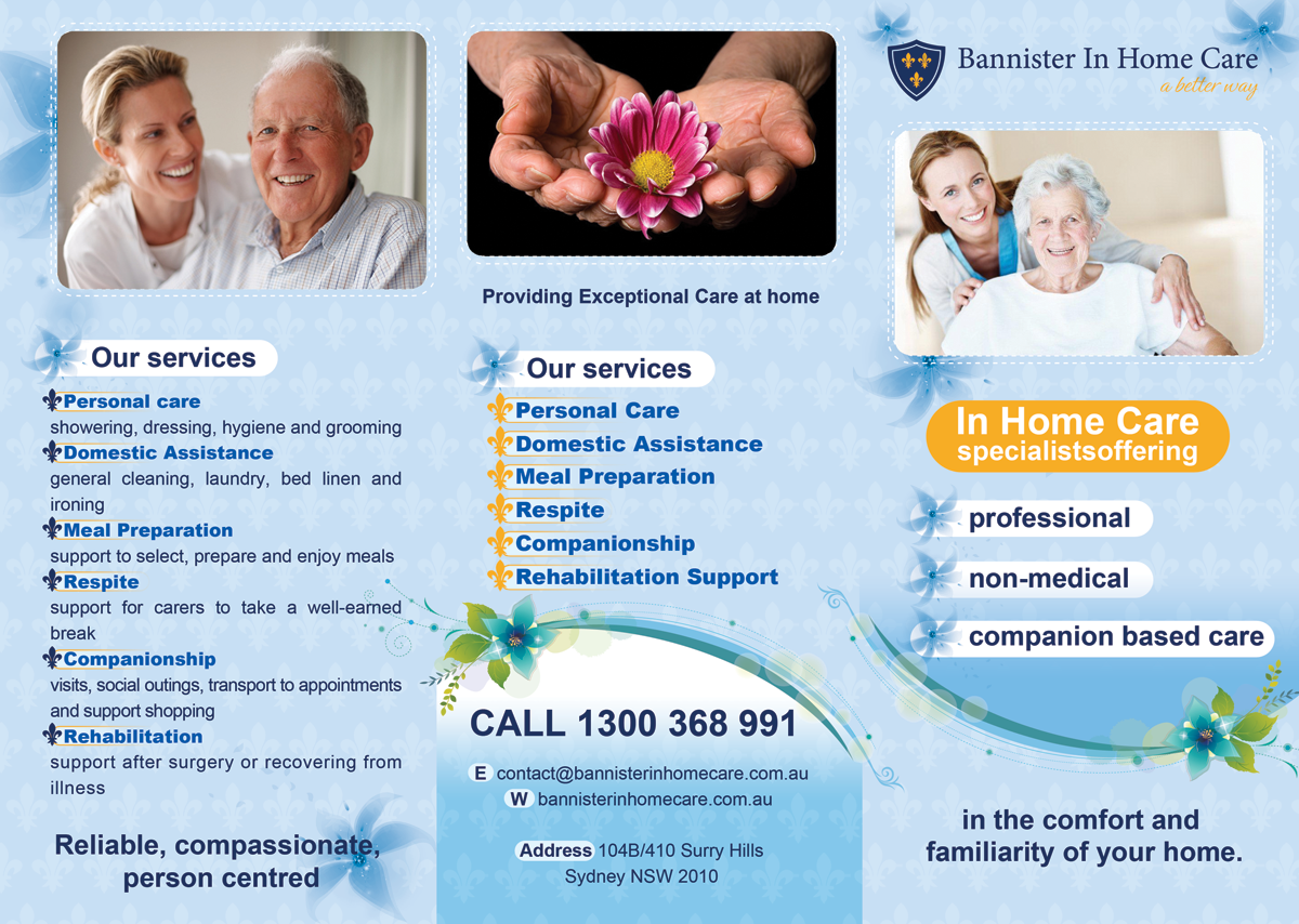 Flyer Design by amagodesign.com for Bannister In Home Care | Design #1922592