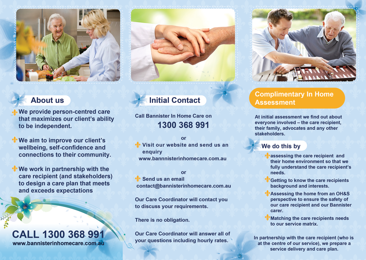 Flyer Design by amagodesign.com for Bannister In Home Care | Design #1922593