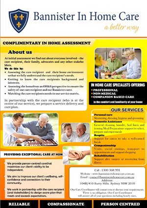 Flyer Design by ataka for Bannister In Home Care | Design #1896698