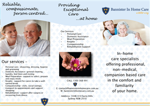 Flyer Design by TedAtkinson for Bannister In Home Care | Design: #1899271