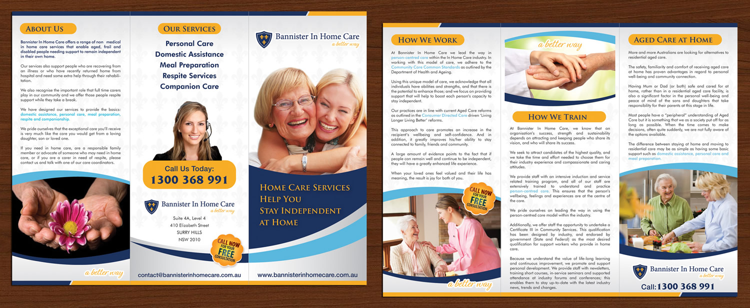 Diseño de Flyer por Sbss para Bannister In Home Care | Diseño #1909749