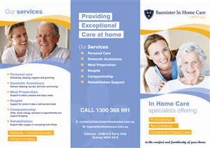 Flyer Design by rkailas for Bannister In Home Care | Design #1916624