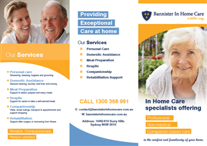 Flyer Design by rkailas for Bannister In Home Care | Design: #1917607