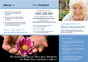 Flyer Design by rkailas for Bannister In Home Care | Design: #1917778